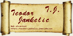 Teodor Jankelić vizit kartica